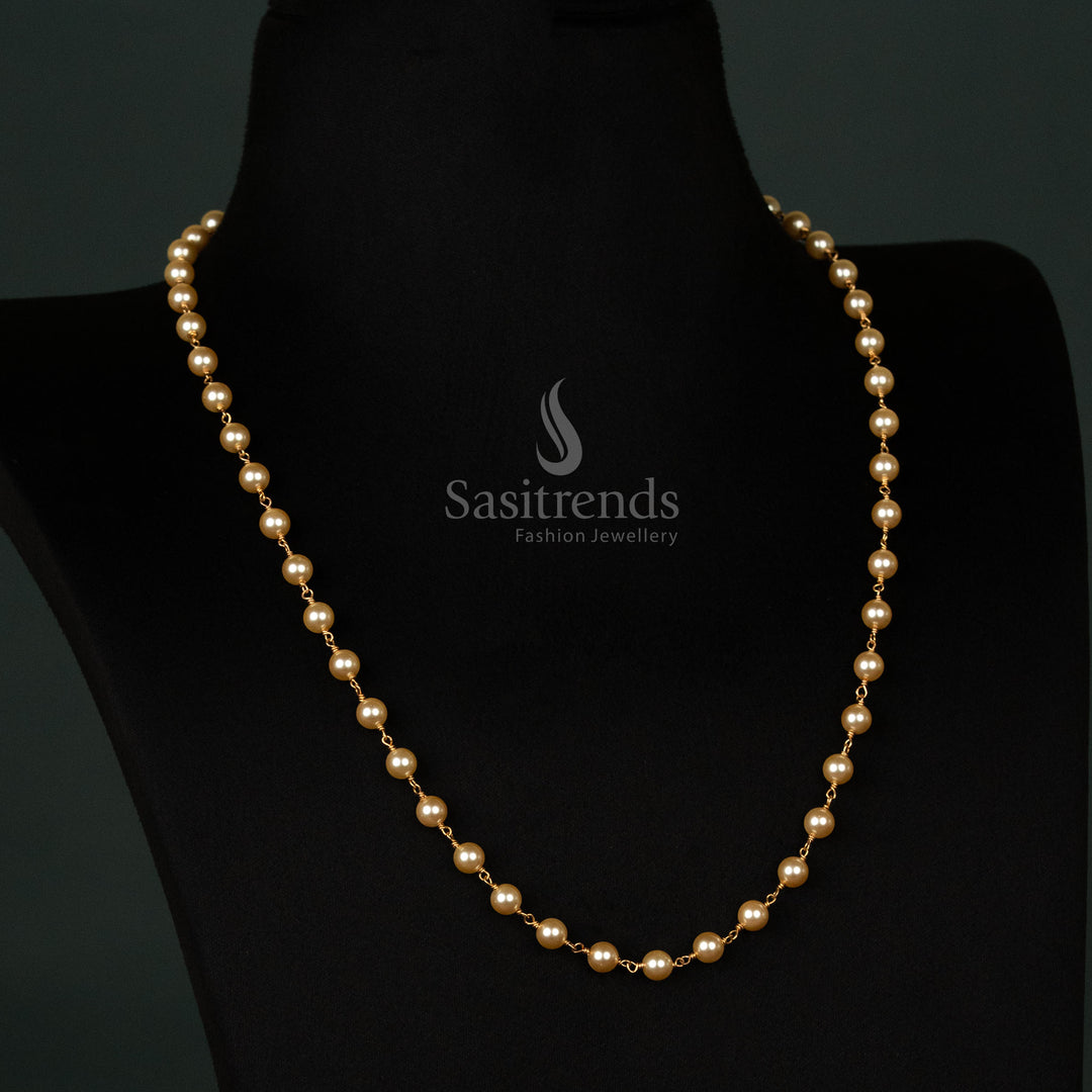 Traditional Pearl Necklace for Saree and Temple Wear - High-Quality Jewellery