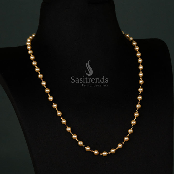 Traditional Pearl Necklace for Saree and Temple Wear - High-Quality Jewellery