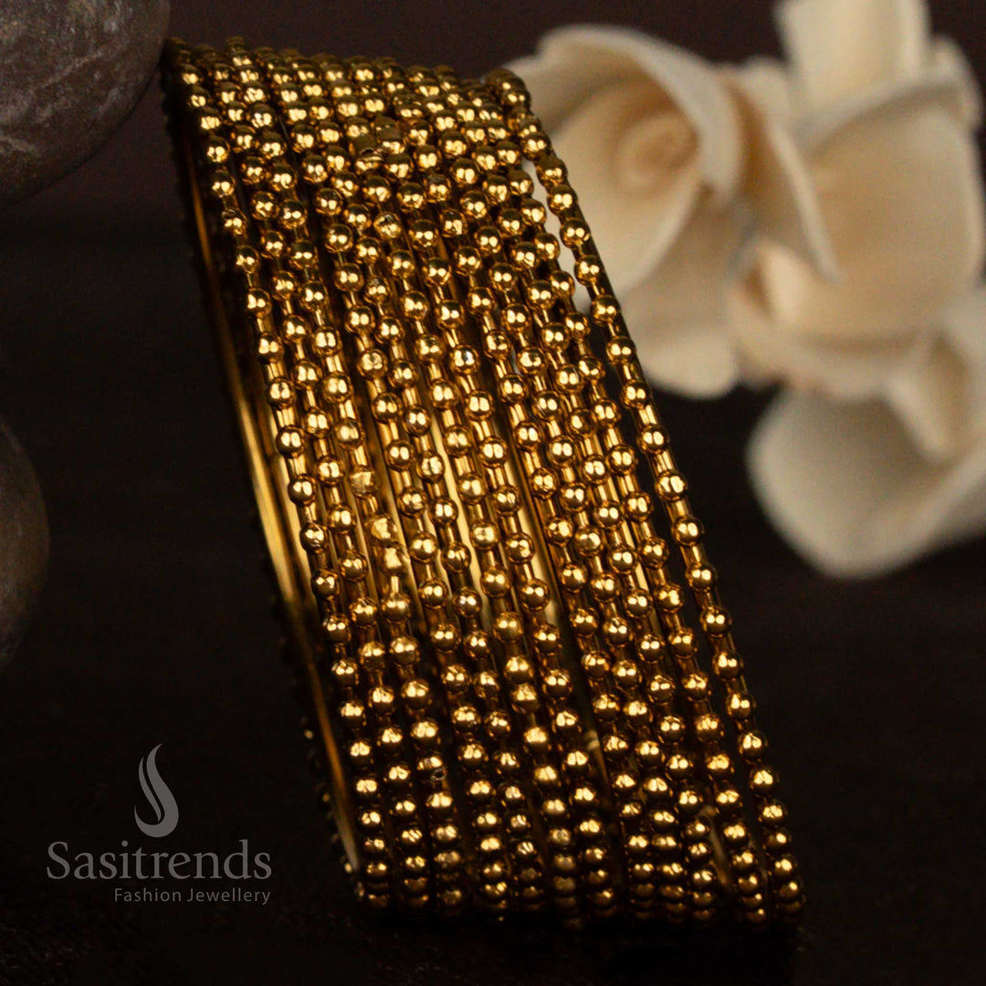 Sophisticated Oxidised Antique gold plated Bangles for Ethnic Wear - Sasitrends