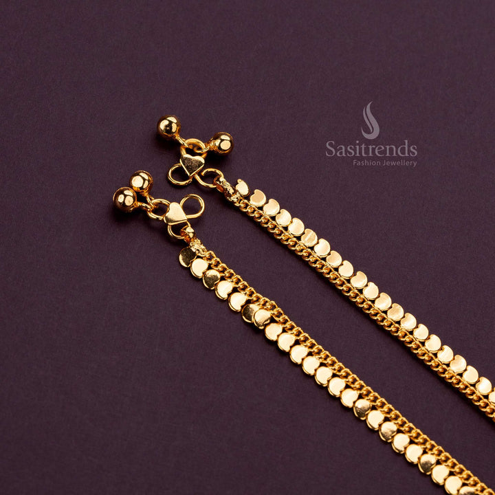 Luxurious long anklets crafted with premium quality brass - Sasitrends