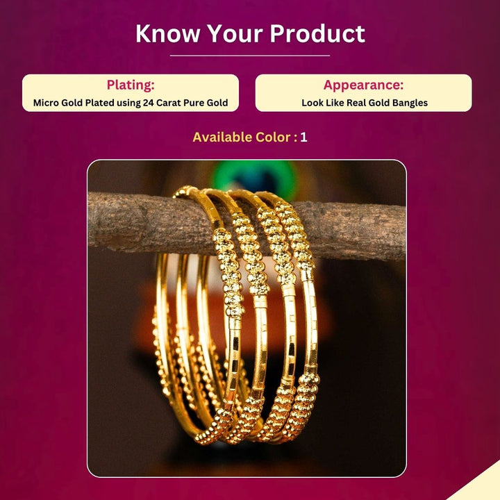 Micro Gold Plated Bangles Measurement Image - Sasitrends