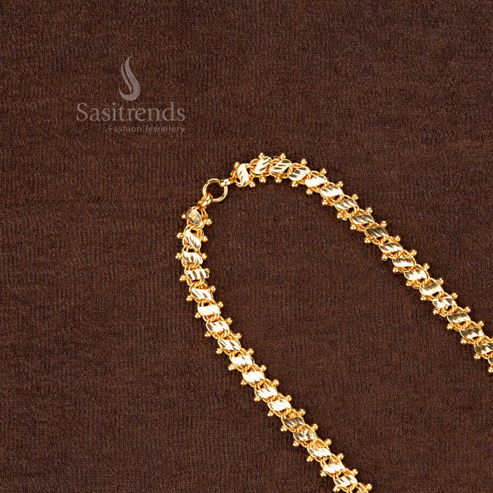 Traditional micro gold plated designer chain in S design with lifetime guarantee - Sasitrends