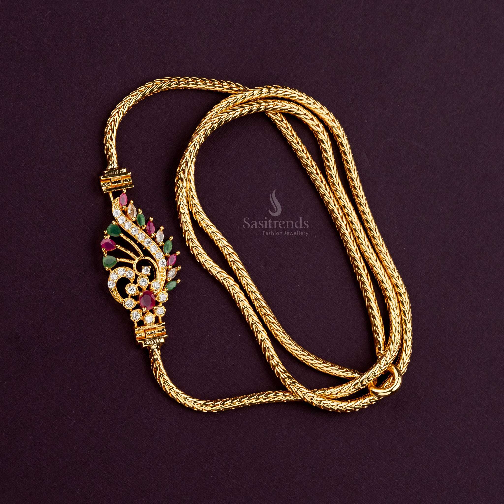 Latest Micro Gold Plated Mugappu Thali Chain Online Sasitrends