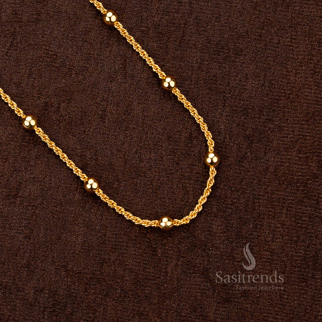 Saree wear fashion jewellery chain in twisted gold style – Sasitrends