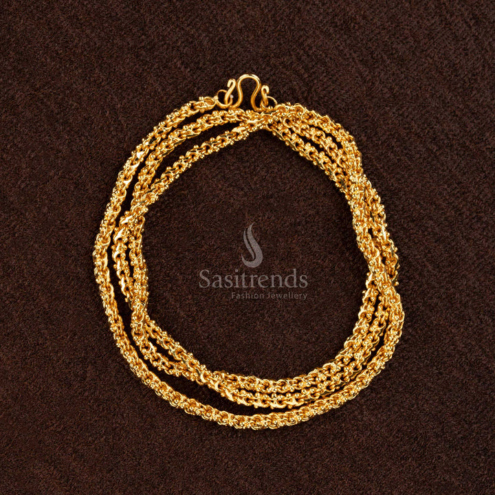 High-Quality Traditional Rope Chain for Saree Wear and Temple Wear – Micro Gold Plated – Sasitrends