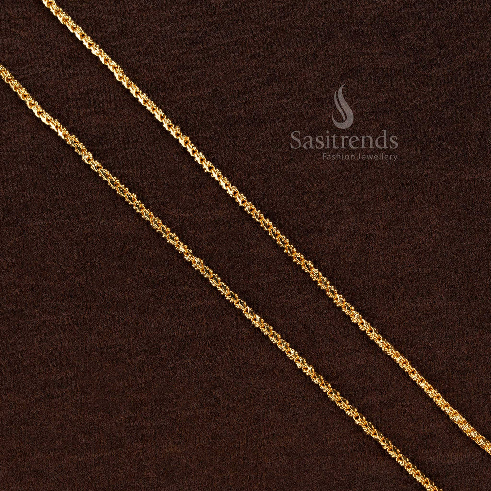 High-Quality Traditional Rope Chain for Saree Wear and Temple Wear – Micro Gold Plated – Sasitrends