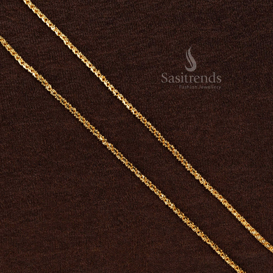 High-Quality Traditional Rope Chain for Saree Wear and Temple Wear – Micro Gold Plated – Sasitrends