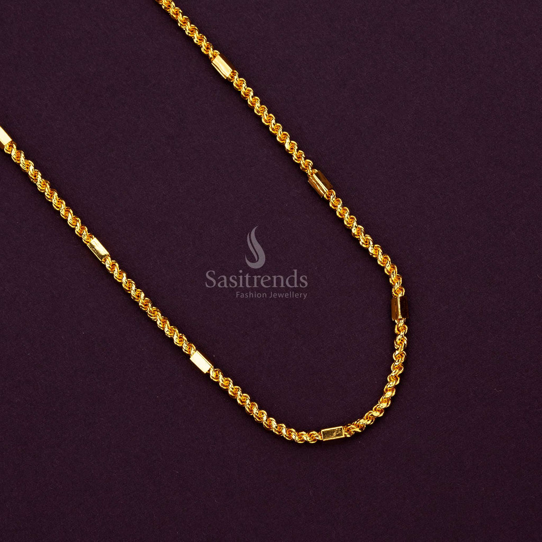Micro Gold Plated Rope Chain for Special Occasions – Sasitrends