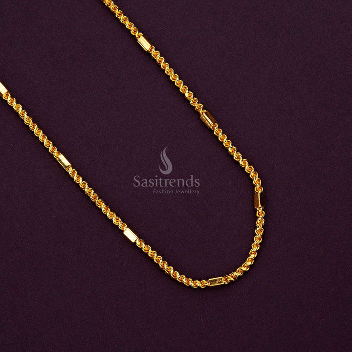 Micro Gold Plated Rope Chain for Special Occasions – Sasitrends