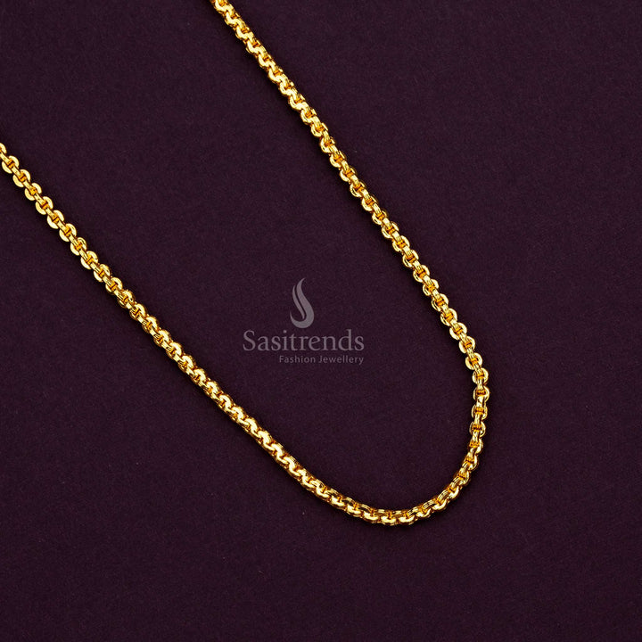 Elegant Box Chain Necklace with micro gold plating for temple wear – Sasitrends
