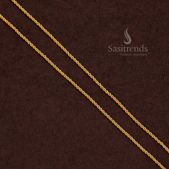 Traditional 24K Gold Plated Round Link Chain for Women