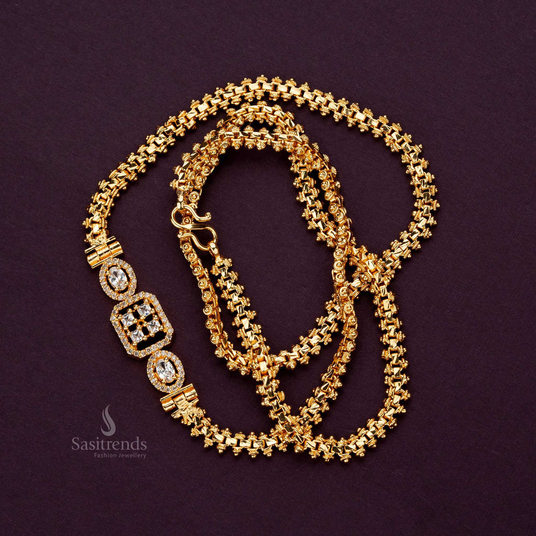 Luxurious white Mugappu chain, perfect gift for mothers and wives - Sasitrends