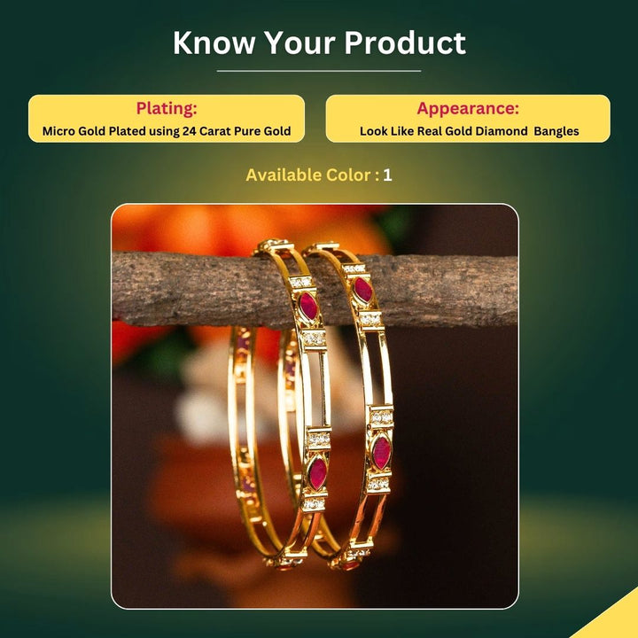 Micro gold plated Bangles Measurement Image - Sasitrends