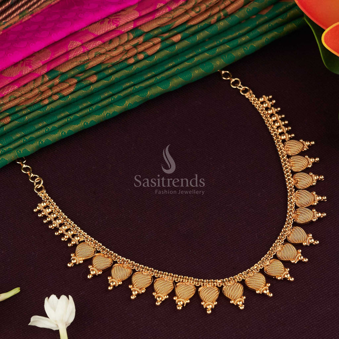 Kerala Traditional Necklace: Gold Plated One Gram Micro Gold - Sasitrends