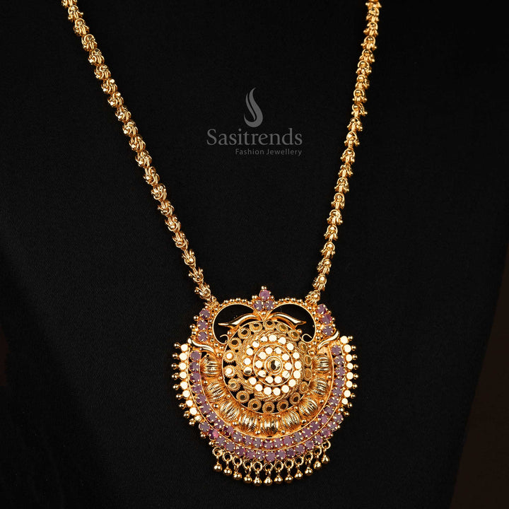 Traditional Dasavatharam Pendant Necklace in Micro Gold-Plating