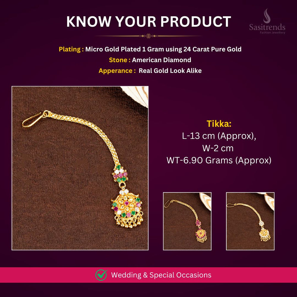 Micro Gold plated Tikka measurement Image - Sasitrends