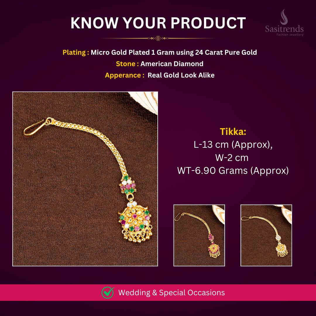Micro Gold plated Tikka measurement Image - Sasitrends