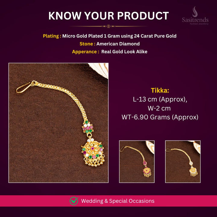 Micro Gold plated Tikka measurement Image - Sasitrends