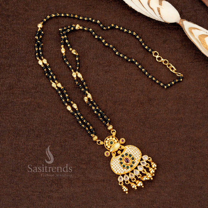 Beautiful Collection of Micro Gold Plated Guaranteed Mangalsutra Chain For Traditional & Festive Wear - Sasitrends