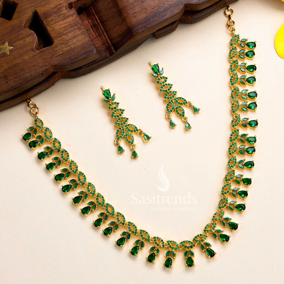 Elegant Indian Necklace with Micro Gold Plating - Perfect for Traditional Outfits - Sasitrends