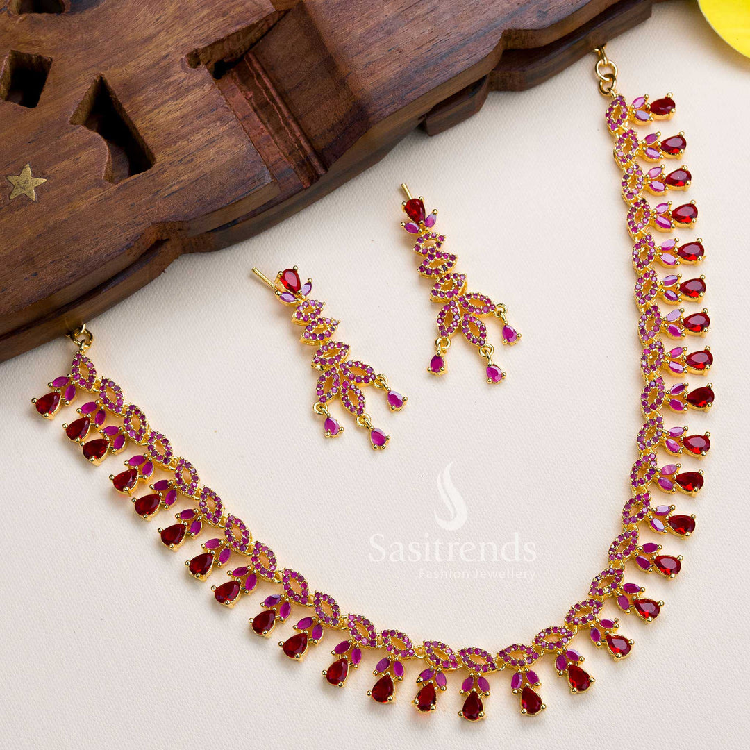 Elegant Indian Necklace with Micro Gold Plating - Perfect for Traditional Outfits - Sasitrends