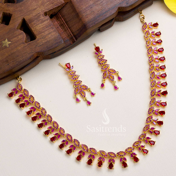 Elegant Indian Necklace with Micro Gold Plating - Perfect for Traditional Outfits - Sasitrends