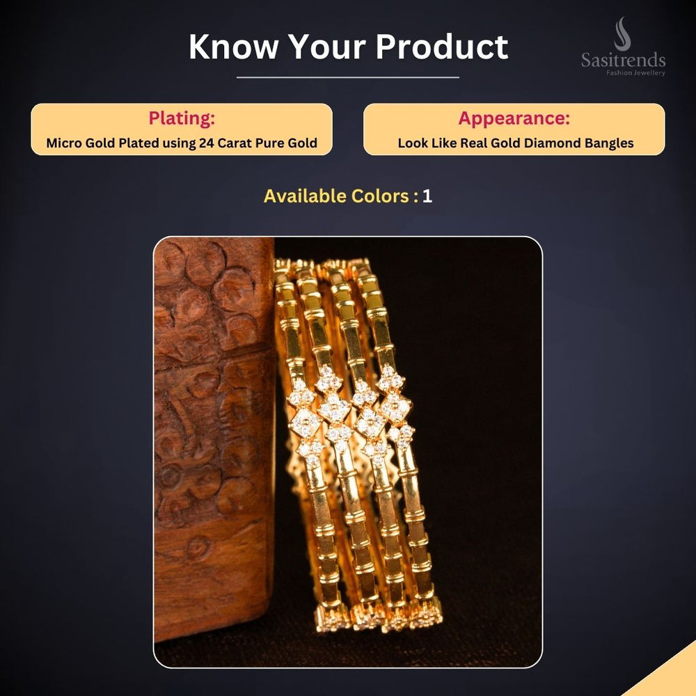 Micro Gold Plated Bangles Measurement Image - Sasitrends