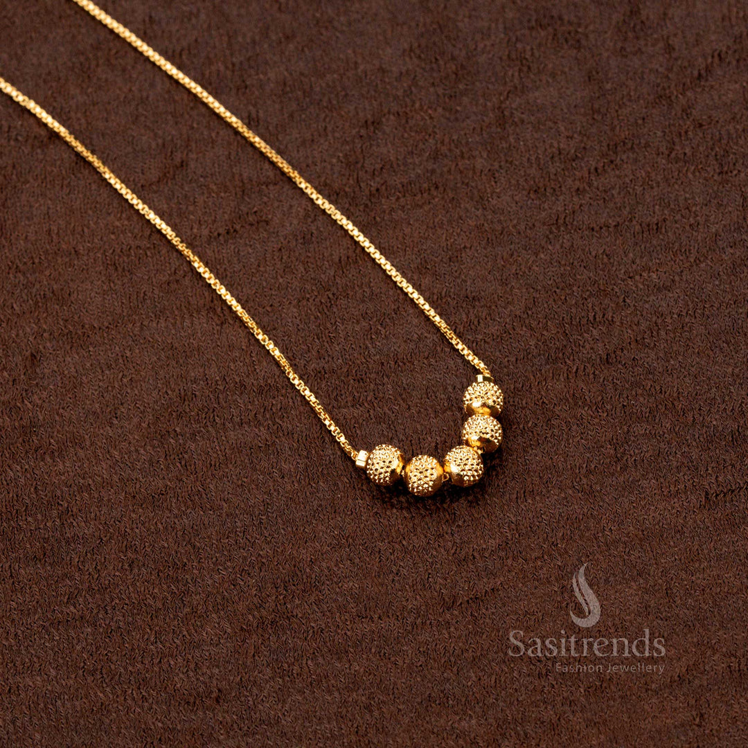 High-Quality Kerala Ball Chain Necklace for Saree Wear and Temple Wear – Sasitrends