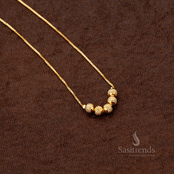 High-Quality Kerala Ball Chain Necklace for Saree Wear and Temple Wear – Sasitrends