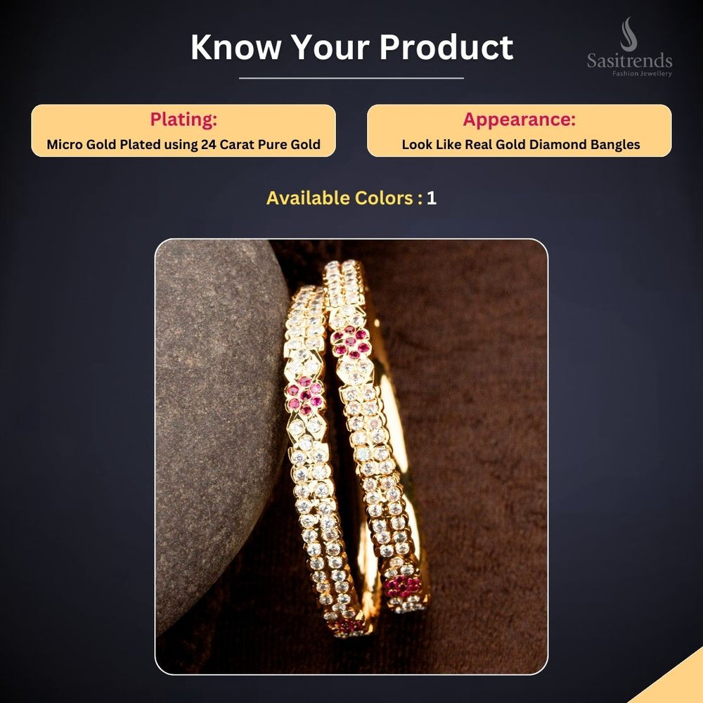 Micro Gold Plated Bangles Measurement Image - Sasitrends