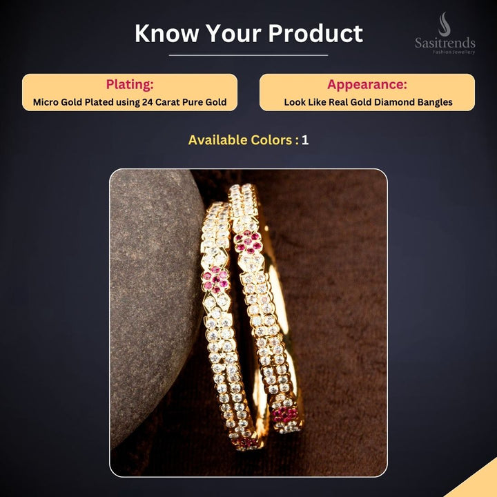 Micro Gold Plated Bangles Measurement Image - Sasitrends