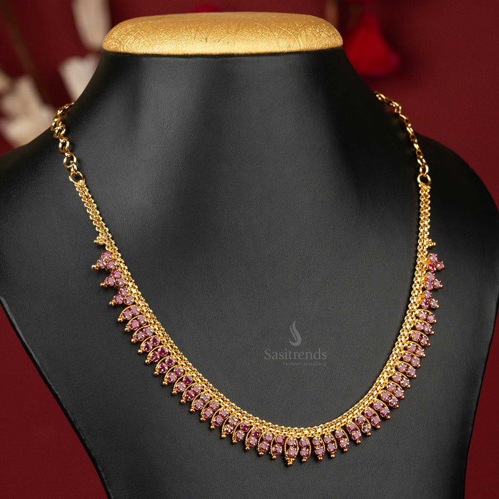 Elegant ruby stone necklace, one-year guaranteed Sasitrends Online