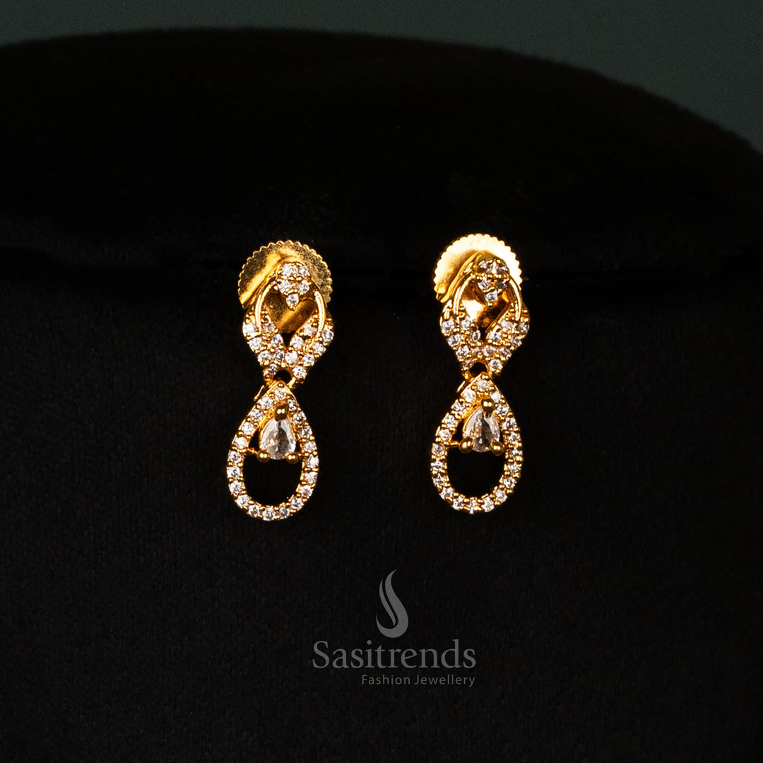 High-Quality Festive Wear Jewellery Set with White AD Stones - Sasitrends