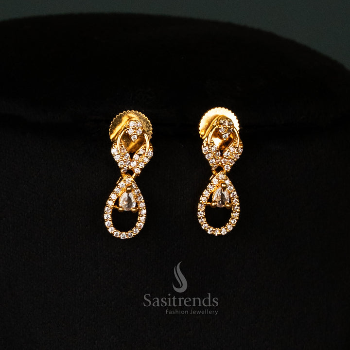 High-Quality Festive Wear Jewellery Set with White AD Stones - Sasitrends