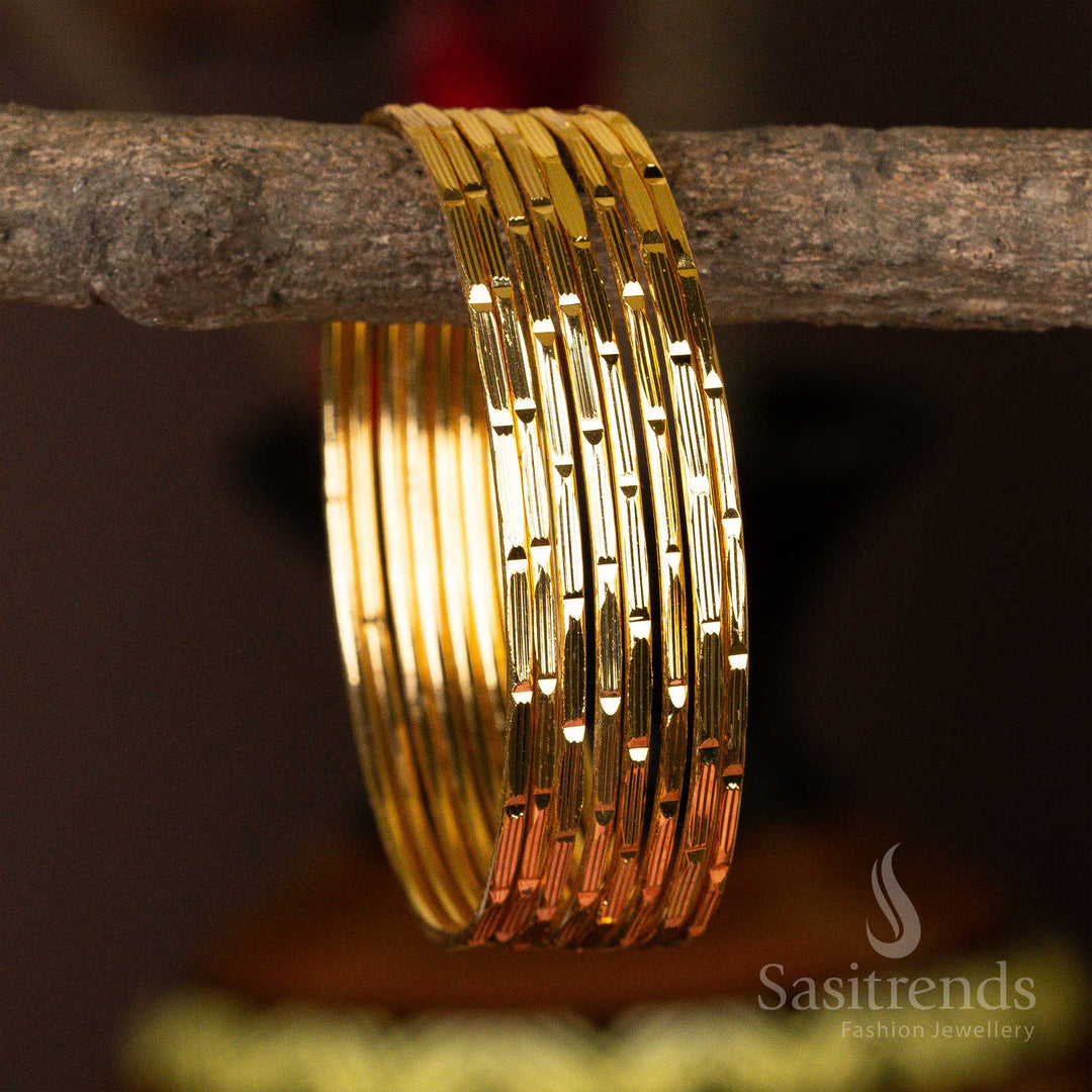 Attractive Guaranteed Micro Gold Plated Plain Bangles Sasitrends Online Shopping