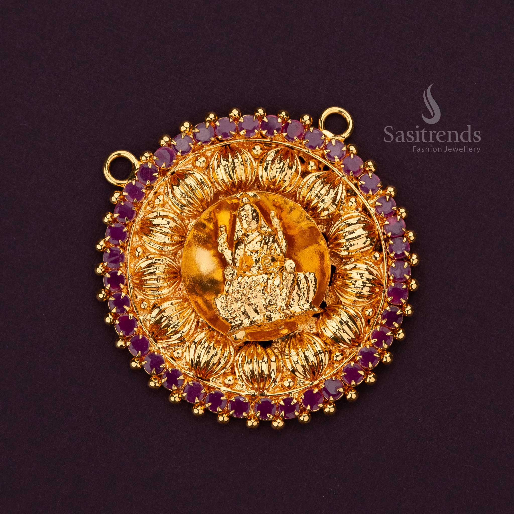 Laxmi Goddess Pendant Traditional Goddess Lakshmi Micro Gold