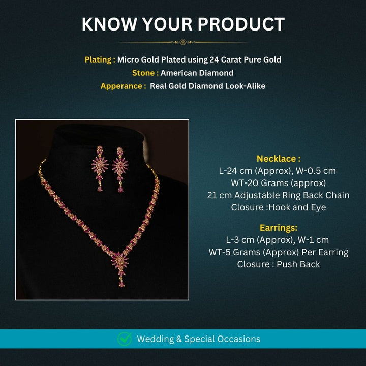 Micro Gold Plate Necklace Measurement Image - Sasitrends