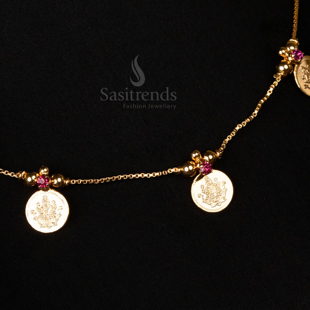 Traditional Micro Gold Plated Lakshmi Coin Jewellery – Perfect for Festive Wear – Sasitrends
