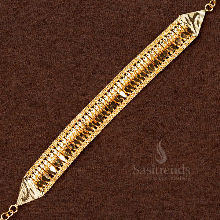 Traditional guaranteed one gram micro gold plated elakka one line thali chokker sasitrends