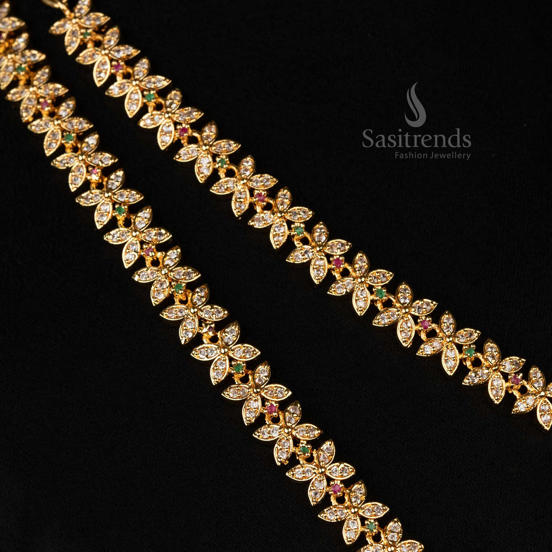 High-Quality American Diamond Peacock Jewellery Set – Sasitrends