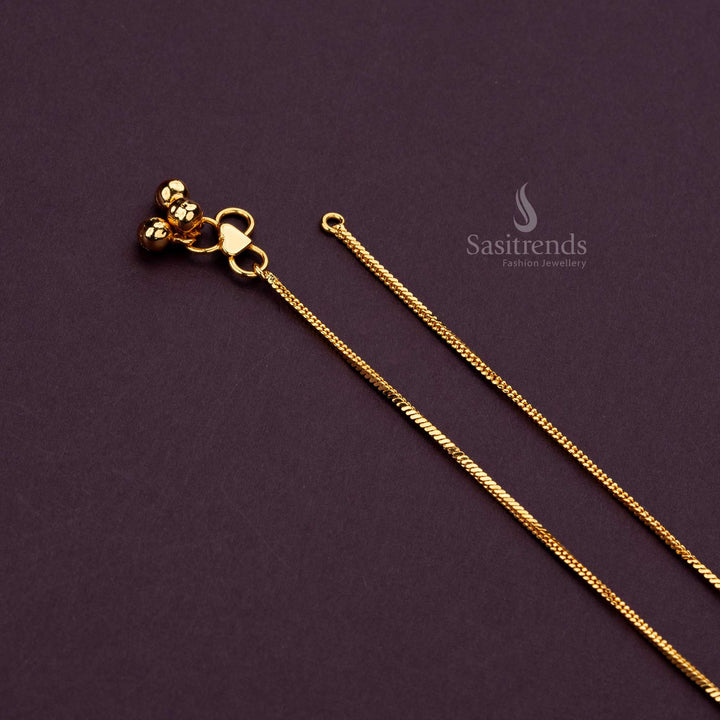 Elegant Micro Gold-Plated Anklets with Real Gold Finish - Sasitrends