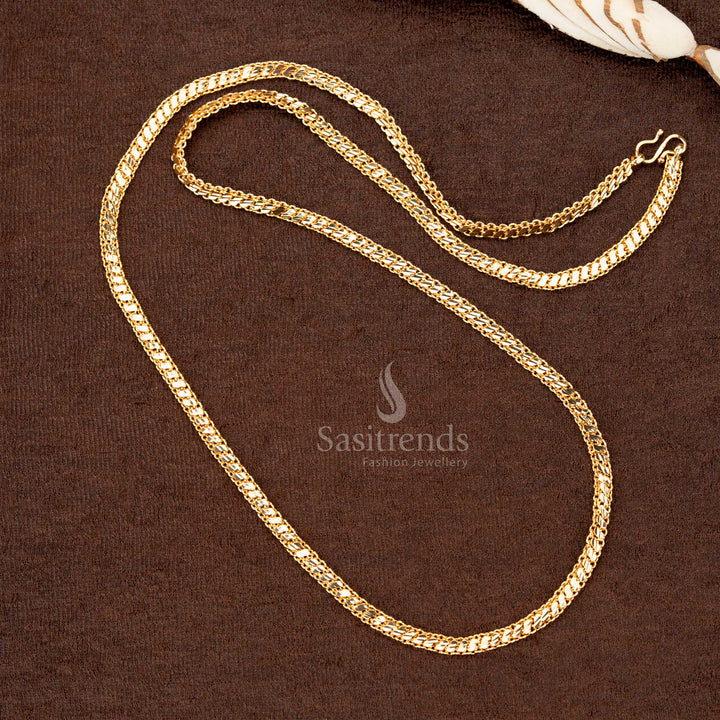 Guaranteed Micro Gold Plated 24 Carat Pure Gold Traditional Chain For Festivals - Sasitrends