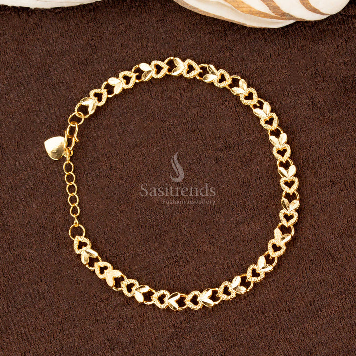Timeless one gram gold plated bracelet with ornate patterns, a versatile jewellery piece for festivals, engagements, and grand celebrations - Sasitrends