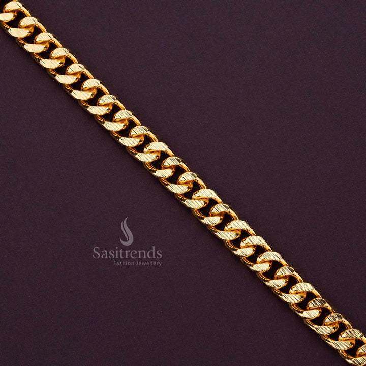 Micro Gold plated bracelet for men, styled for weddings and festivals - Sasitrends
