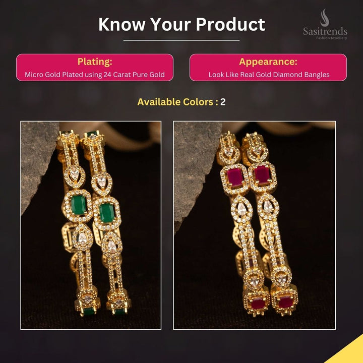 Micro Gold Plated Bangles Measurement Image - Sasitrends
