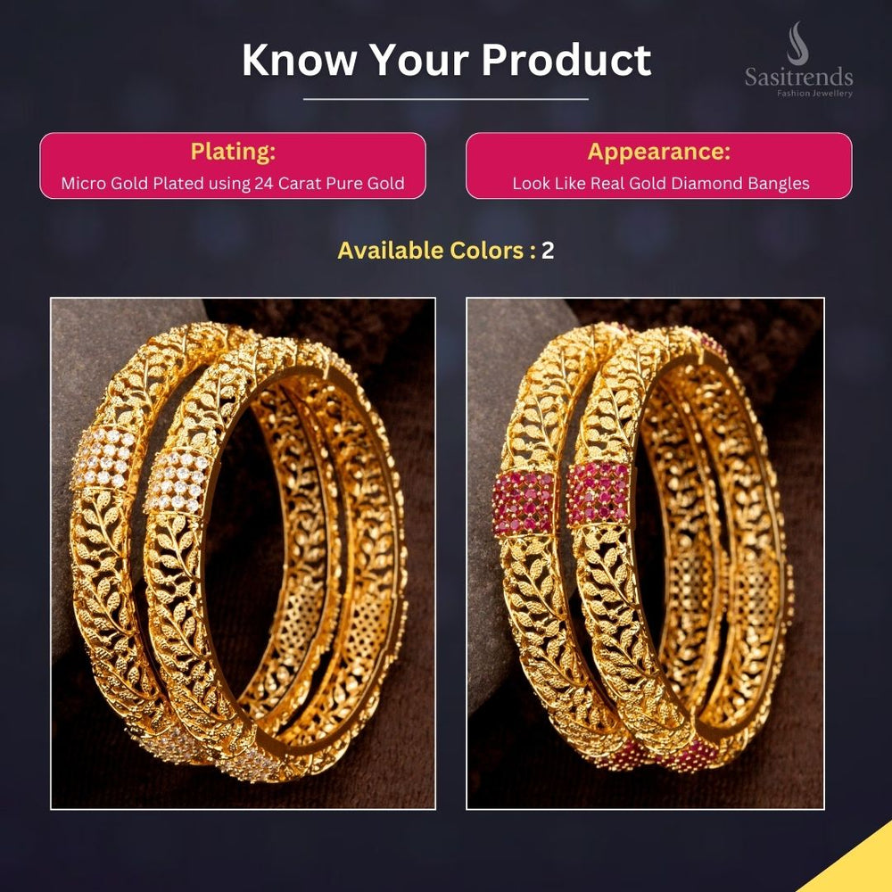 Micro Gold Plated Bangles Measurement Image - Sasitrends