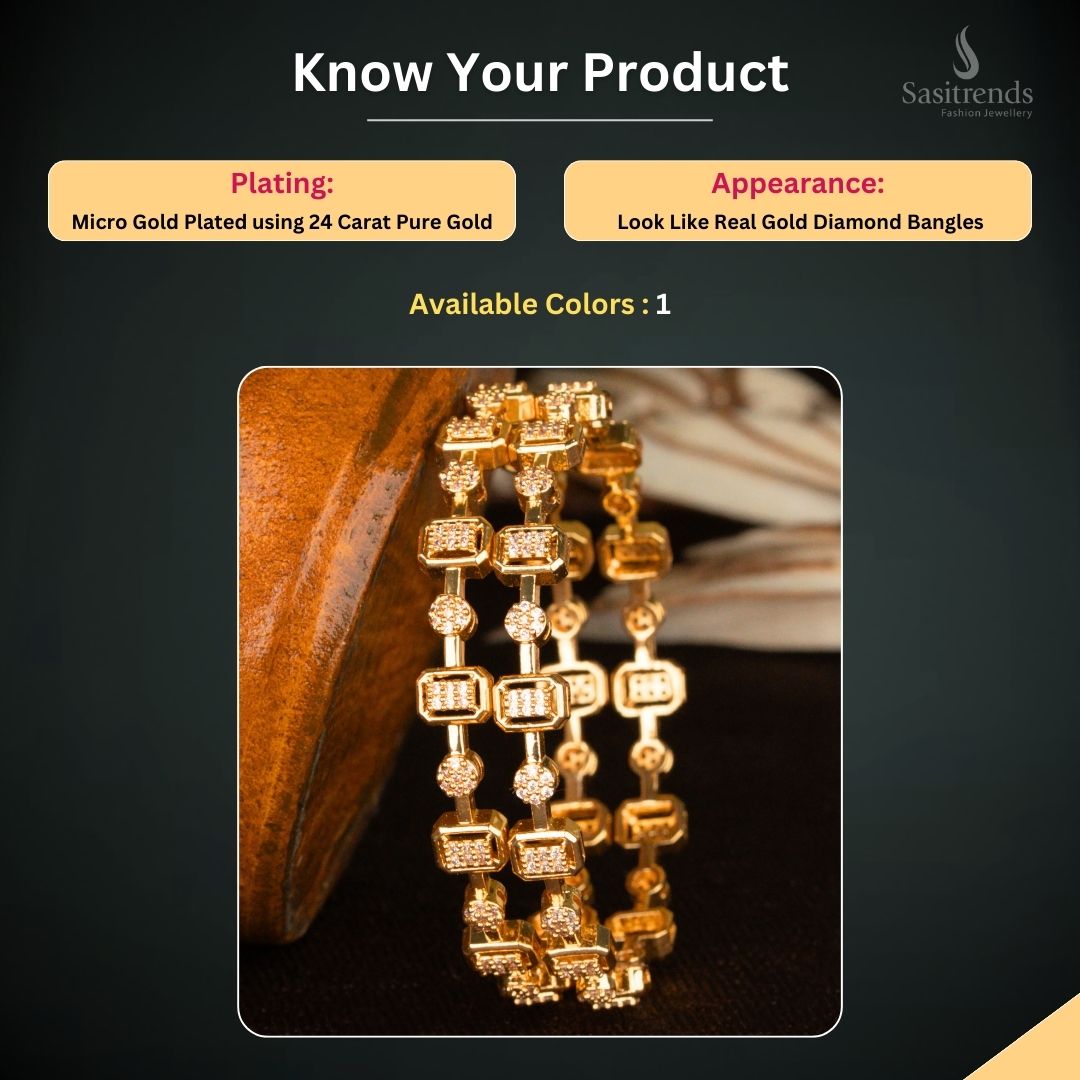 Micro Gold Plated Bangles Measurement Image - Sasitrends