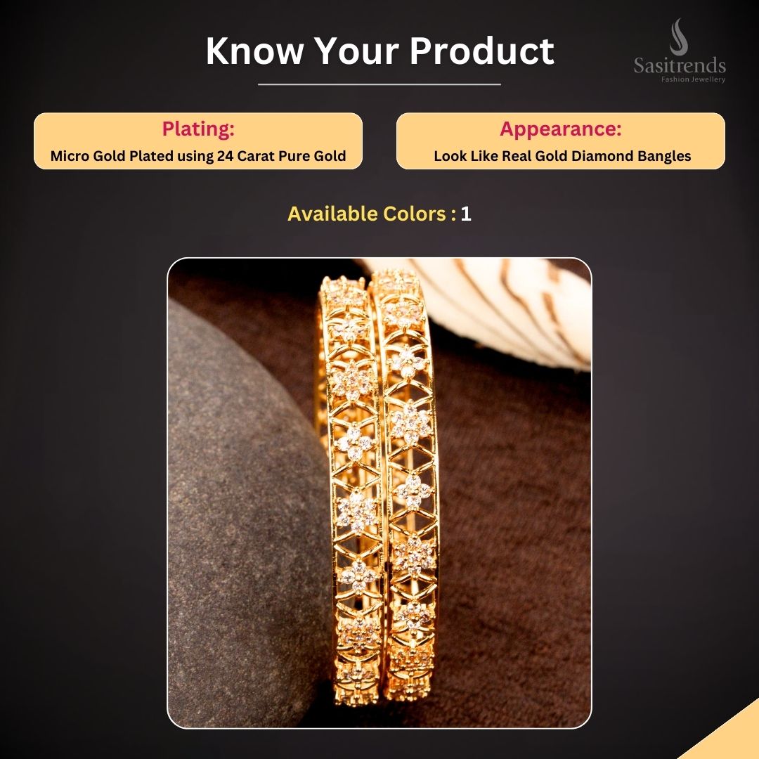 Micro Gold Plated Bangles Measurement Image - Sasitrends