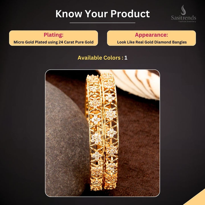Micro Gold Plated Bangles Measurement Image - Sasitrends
