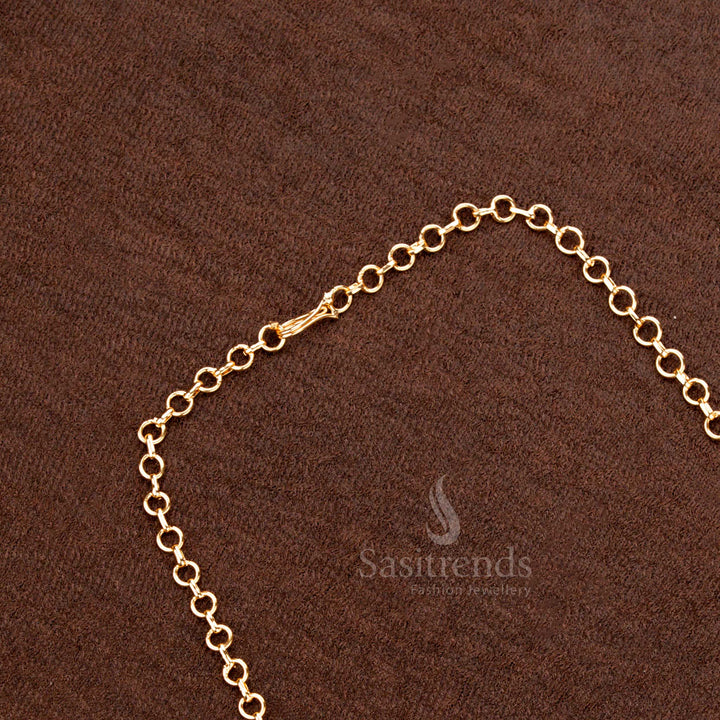 Traditional Temple Jewellery with Ruby and Emerald AD Stones - Sasitrends